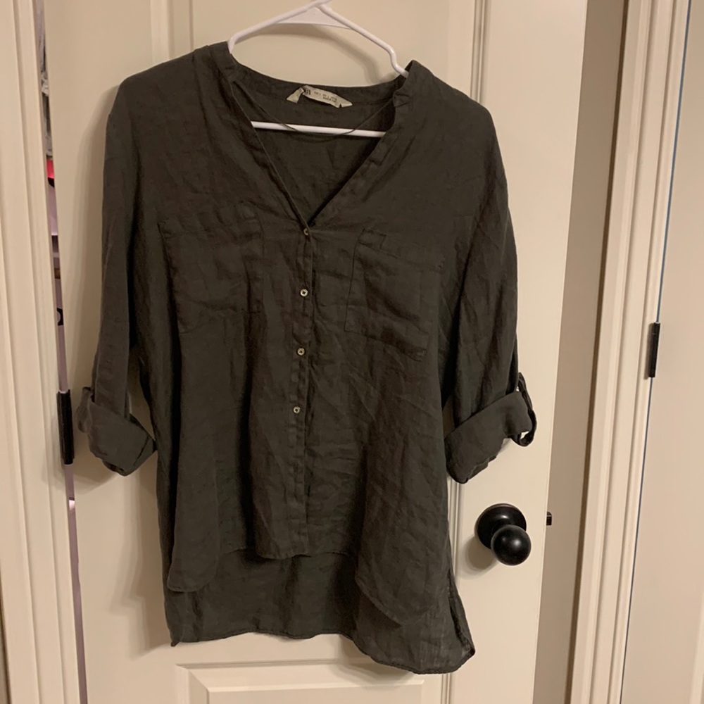 Linen button up shirt